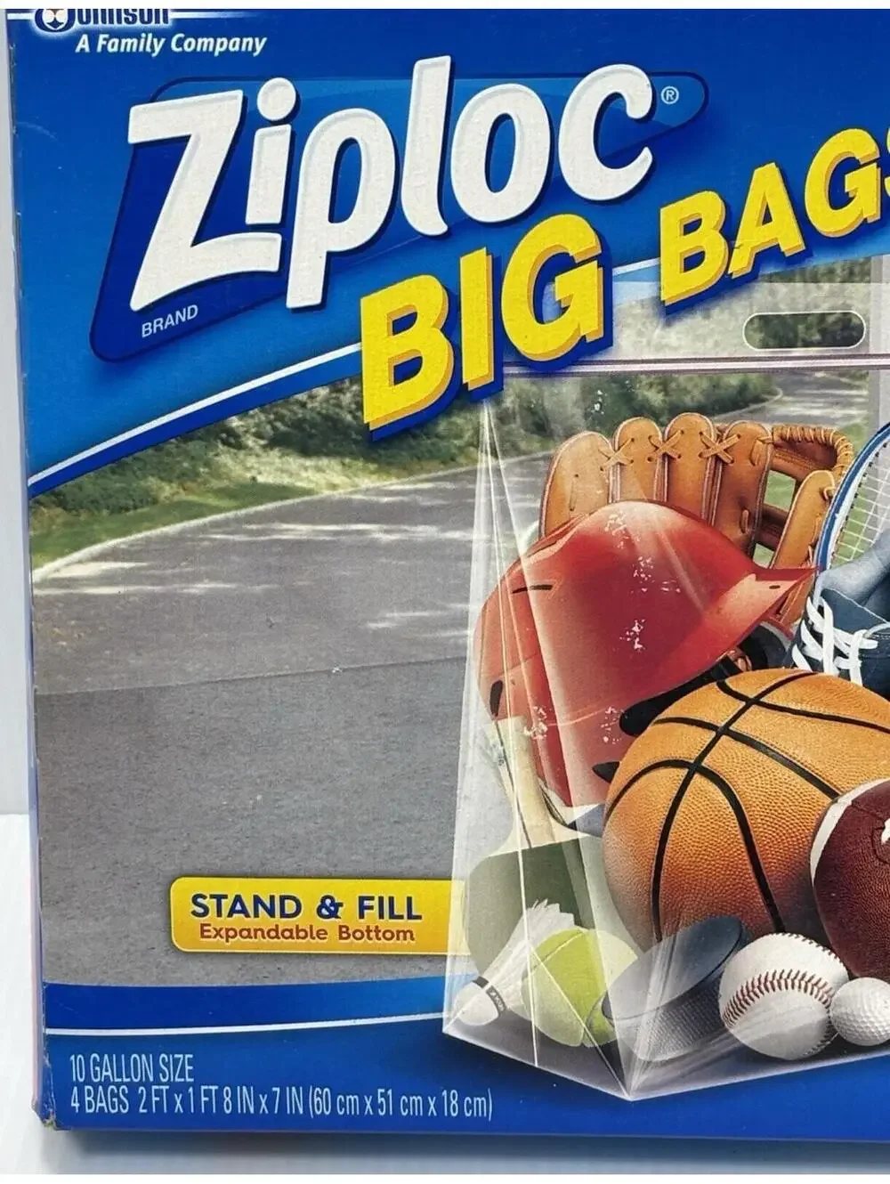 Ziploc Big Bags XL 10 Gallon 4 Count Heavy Duty Storage Bags Expandable Bottom